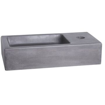 Differnz Ravo Fontein - Wasbak Beton - Donkergrijs - 38.5 x 18.5 x 9 cm