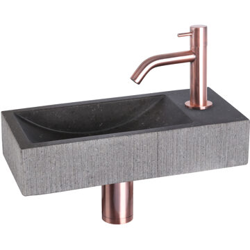 Differnz RIBBLE FONTEINSET BOMBAI BLACK GEBOGEN ROOD KOPER