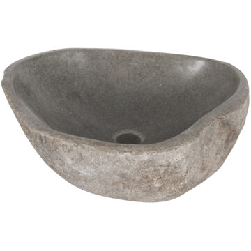 Differnz Waskom Lombok - Riviersteen - Rond - Grijs - 47x47x18cm