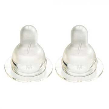 Difrax Natural flessenspeen - Medium - 2 stuks Transparant