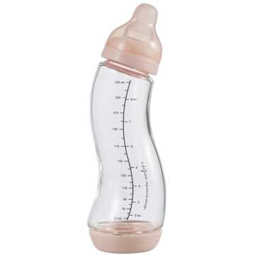 Difrax S-Fles Natural - Babyfles Roze- 0+ maanden - 250ml