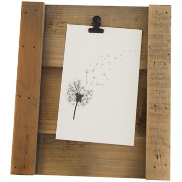 Dijk Natural Collections Muurdeco klembord oud hout 20x22x3cm bruin