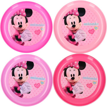 Disney 4x Plastic Disney Minnie Mouse bordjes Multi