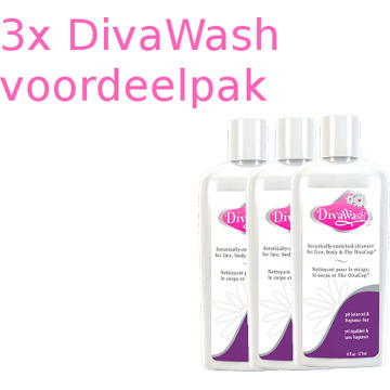 DivaWash wasmiddel voor je menstruatiecup - voordeelpak - 3 x 177ml