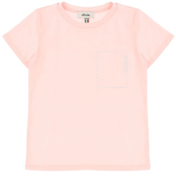 Dixie Katoenen T-shirt met Applicatie Dixie , Pink , Dames - Xl,L,M,S