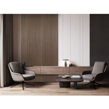 Diy Quanti Akoestische Lattenwand - Walnoot - 244x52cm - 1 Stuk