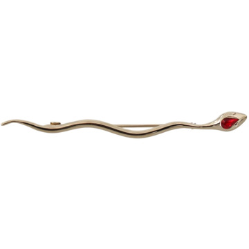 Dolce & Gabbana Zilveren Kristallen Serpente Broche Pin Dolce & Gabbana , Multicolor , Dames - ONE Size