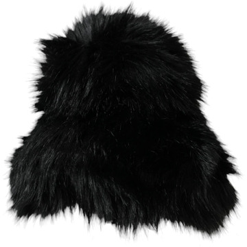 Dolce & Gabbana Zwarte Faux Fur Bucket Hat Dolce & Gabbana , Black , Dames - 56 Cm,57 Cm,59 CM