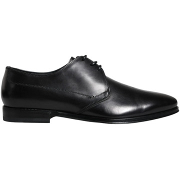 Dolce & Gabbana Zwarte Leren Derby Jurkschoenen Dolce & Gabbana , Black , Heren - 39 EU