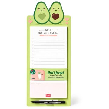 don't forget notitieblokje magnetisch - avocado