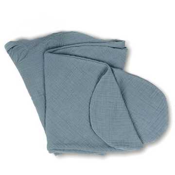 Doomoo Cover Tetra Blue - Hoes voor Voedingskussen Comfy Big - Biokatoen - 190cm
