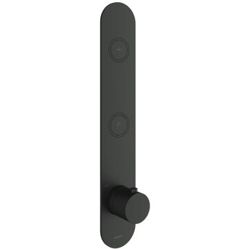 Douchethermostaat Hotbath Cobber Inbouw 2 Pushbuttons Mat Zwart (excl. inbouwdeel)