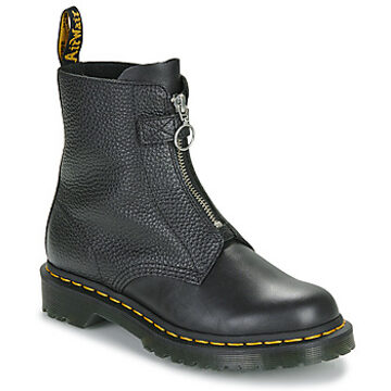 Dr. Martens Zwarte Leren Front Zip Laarzen Dr. Martens , Black , Dames - 42 Eu,36 Eu,38 Eu,39 Eu,40 Eu,37 Eu,41 EU