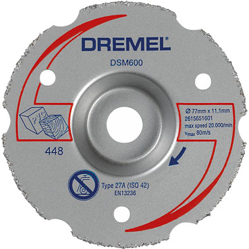 Dremel DSM20 multifunctionele carbide-verzinksnijschijf (DSM600) - 2615S600JB