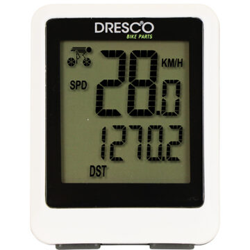 DRESCO Fietscomputer 5 X 5 Cm Wit