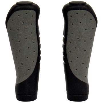 DRESCO handvatten Ergo Grip 14 cm rubber zwart/grijs per set