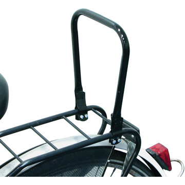 DRESCO kinderrugsteun bagagedrager 19,5 x 26,6 cm staal zwart