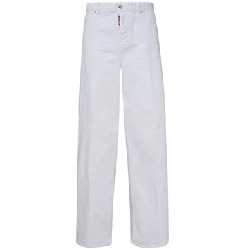 Dsquared2 Wide Trousers Dsquared2 , White , Dames - M,S,Xs,2Xs