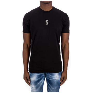 Dsquared2 Zwart Katoenen T-Shirt Cool Fit Dsquared2 , Black , Heren - 2Xl,Xl,S