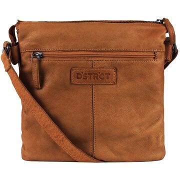 DSTRCT Crossbodytas Harrington Road Leer - cognac