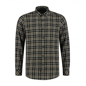 Dstrezzed Overhemd Herringbone Check Dark Army   2XL Groen