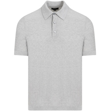 Dunhill Grijze Herringbone Polo Shirt Dunhill , Gray , Heren - Xl,M