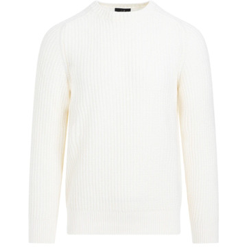 Dunhill Off White Gebreide Crewneck Sweater Dunhill , Beige , Heren - L,S