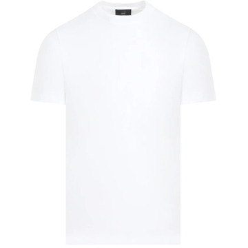 Dunhill Wit Katoenen T-shirt Ss24 Dunhill , White , Heren - Xl,M,S