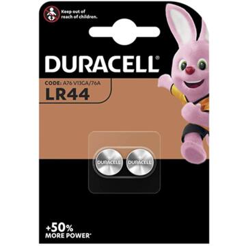 Duracell Specialty LR44 Alkaline-knoopcelbatterij 1,5V 2st
