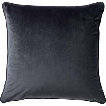 Dutch Decor FINN - Kussenhoes 45x45 cm - velvet - effen kleur - Charcoal Gray - antraciet Grijs