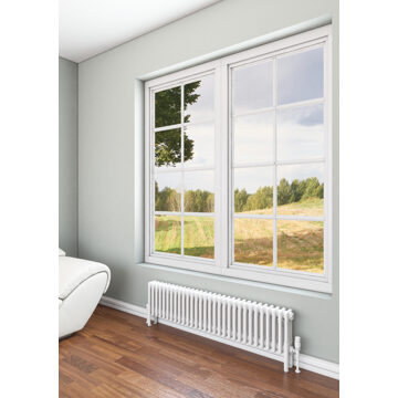 Eastbrook Design radiator horizontaal 3 kolom staal wit 60x114,8cm 1573 watt - Eastbrook Rivassa