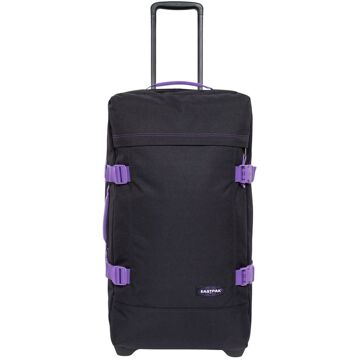 Eastpak Tranverz M kontrast vineyard zachte kofferreistas met wielen Zwart - H 67 x B 35.5 x D 30 cm