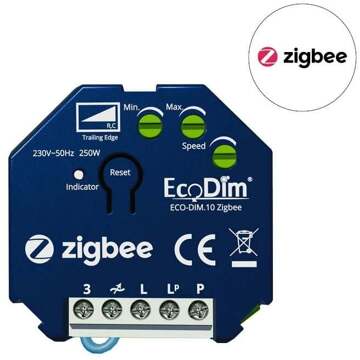 EcoDim LED Inbouwdimmer Module - Smart WiFi - ECO-DIM.10 - Fase Afsnijding RC - ZigBee - 0-250W