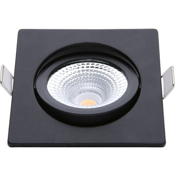 EcoDim LED Spot - Inbouwspot - ED-10026 - 5W - Waterdicht IP54 - Dimbaar - Dim to Warm - Warm Wit 2000K-3000K - Mat Zwart