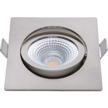 EcoDim LED Spot - Inbouwspot - ED-10027 - 5W - Waterdicht IP54 - Dimbaar - Dim to Warm - Warm Wit 2000K-3000K - Zilverkleurig