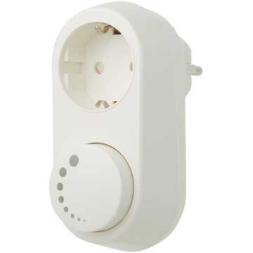 EcoDim LED Stekkerdimmer - Smart WiFi - ECO-DIM.06 - Fase Afsnijding RC - ZigBee - Opbouw - Enkel Knop - 0-100W - Wit