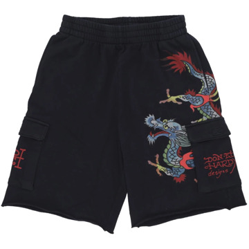 Ed Hardy Draken Cargo Sweat Shorts Ed Hardy , Black , Heren - Xl,L