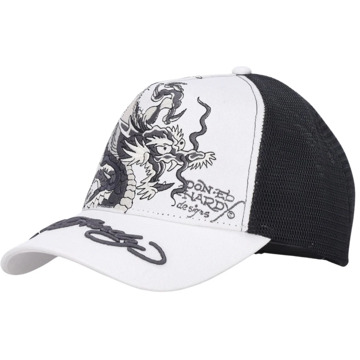 Ed Hardy Draken Twill Mesh Trucker Pet Ed Hardy , White , Heren - ONE Size