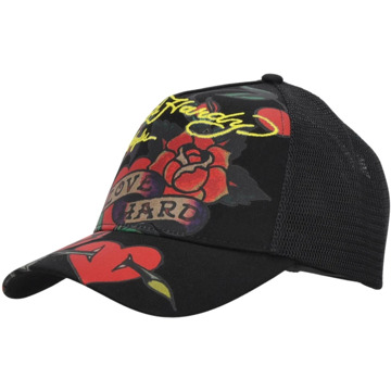 Ed Hardy Mesh Trucker Cap Zwart Ed Hardy , Multicolor , Unisex - ONE Size