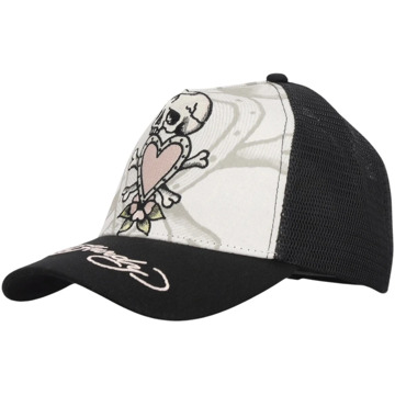 Ed Hardy Mesh Trucker Pet Wit/Zwart Ed Hardy , Multicolor , Heren - ONE Size