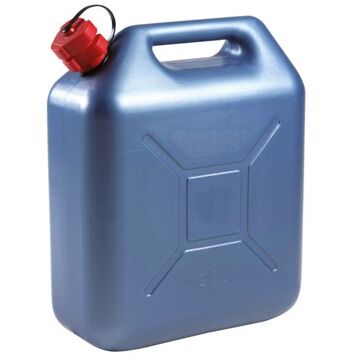 Eda Kunststof jerrycan blauw voor brandstof 20 liter L36 x B17 x H44 cm