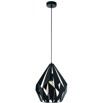 Eglo Carlton 1 Hanglamp - E27 - Ø 31 cm - Zwart
