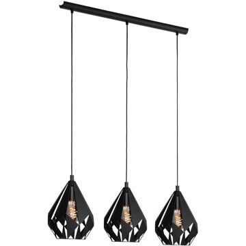 Eglo Carlton 5 Hanglamp - E27 - 80,5 cm - Zwart