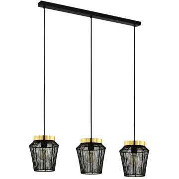 Eglo Escandidos Hanglamp - E27 - 92 cm - Zwart/Geelkoper/Goud Koper, Zwart