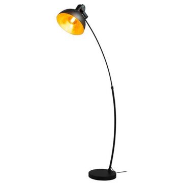 Eglo Jaafra Vloerlamp - E27 - 158 cm - Zwart, Goud Goud, Zwart