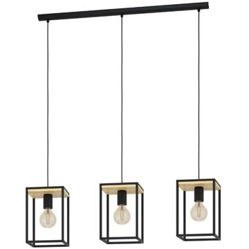 Eglo Libertad Hanglamp - E27 - 88 cm - Zwart/Bruin Bruin, Zwart