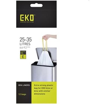 EKO Afvalzakken - Type E - 25-35 liter - 12 zakken Wit