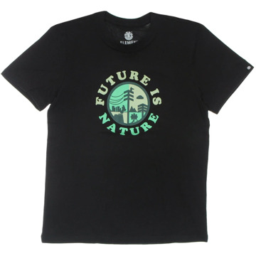 Element Zwarte Flint Heren T-Shirt Element , Black , Heren - XS