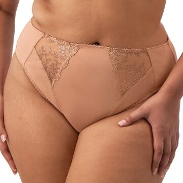 Elomi Zarla High Leg Brief * Actie * Beige,Zwart - Medium,Large,X-Large,XX-Large,3XL,4XL