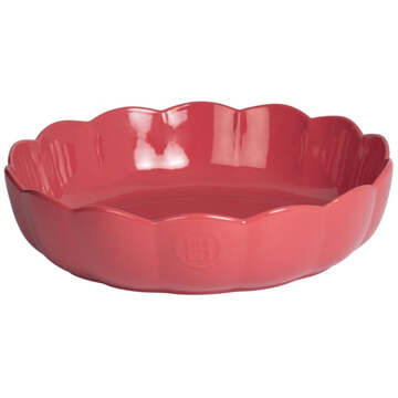 Emile Henry Madeleine Schaal rond gegolfd - Ø270mm - H 65mm - Rose Candy Roze